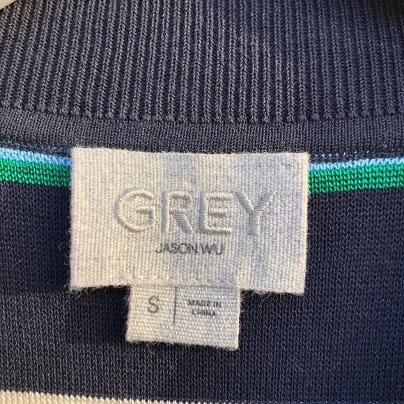GREY Jason Wu striped knit top Size S Office Preppy - Picture 5 of 7